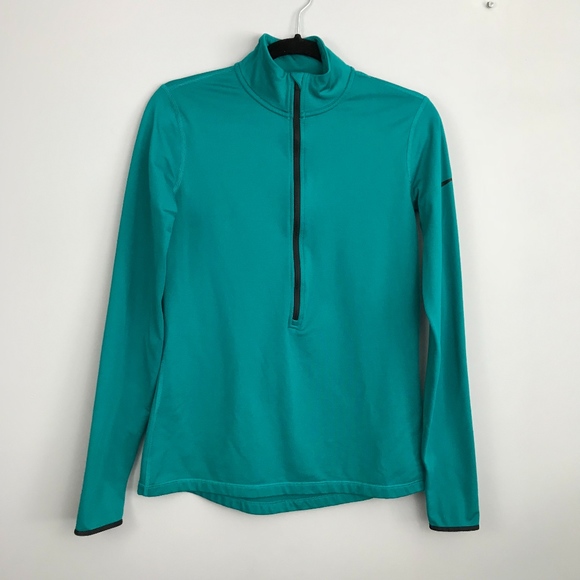 Nike Tops - Nike Pro Hyperwarm 1/2 Zip Up Pullover Teal - L